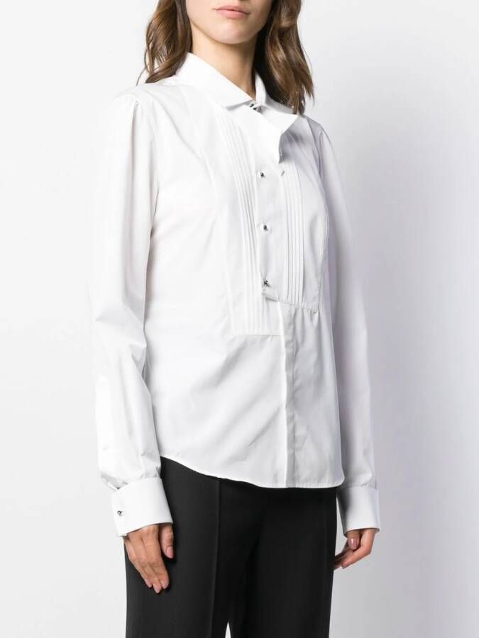 DSQUARED2 Shirt met geplooide bef Wit