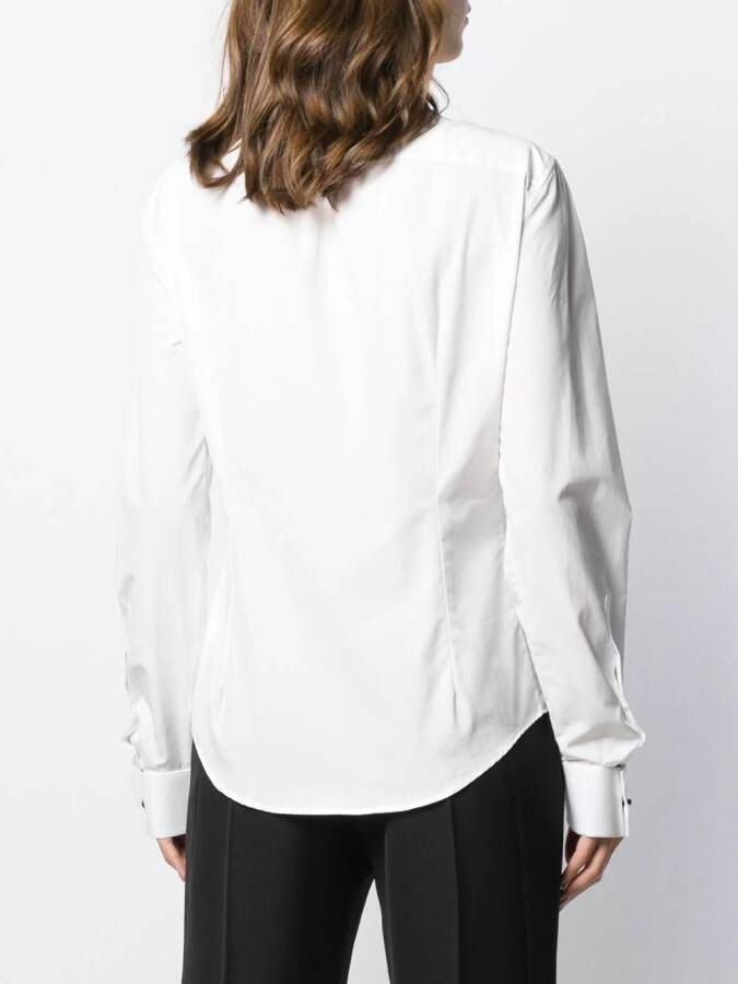 DSQUARED2 Shirt met geplooide bef Wit
