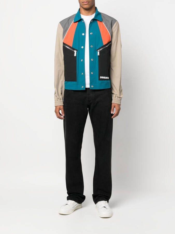 DSQUARED2 Shirtjack met logoprint Blauw