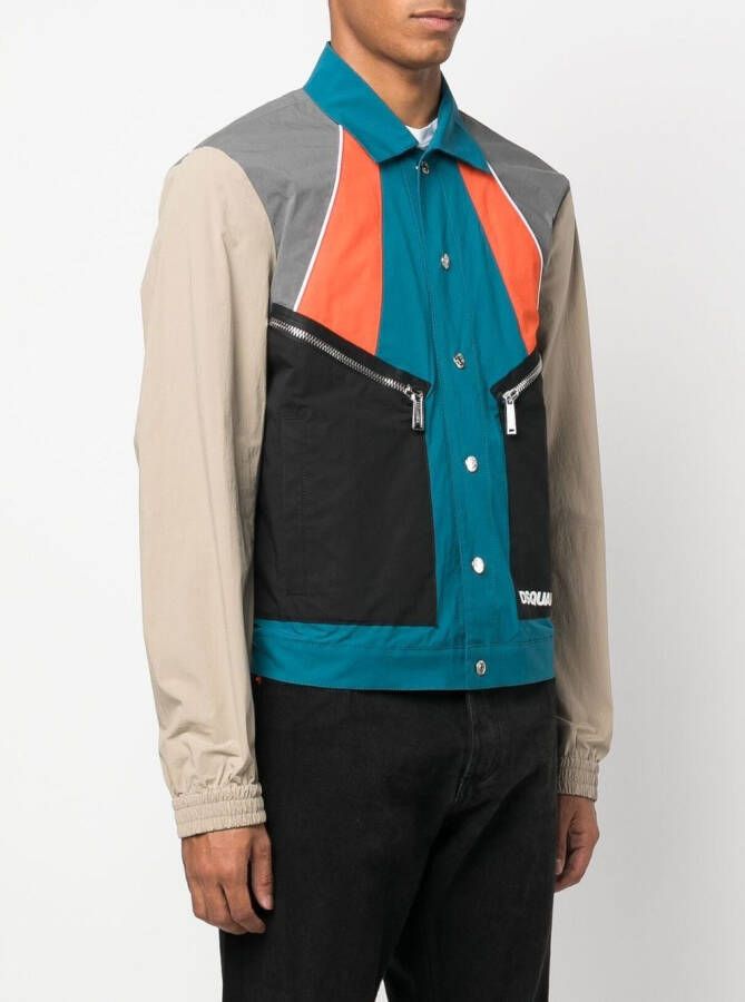DSQUARED2 Shirtjack met logoprint Blauw