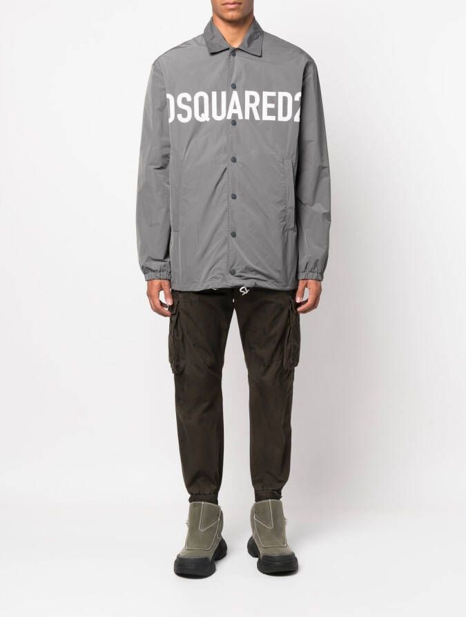 DSQUARED2 Shirtjack met logoprint Grijs