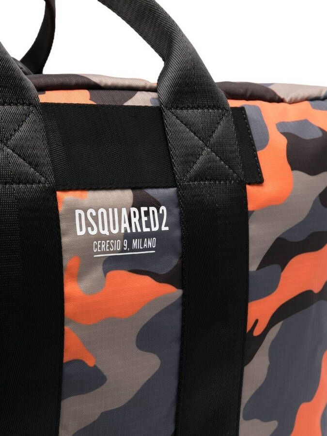 Dsquared2 Shopper met camouflageprint Oranje