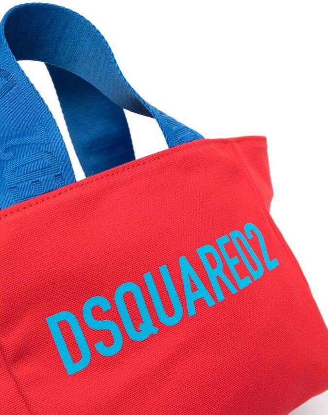 DSQUARED2 Shopper met logoprint Rood
