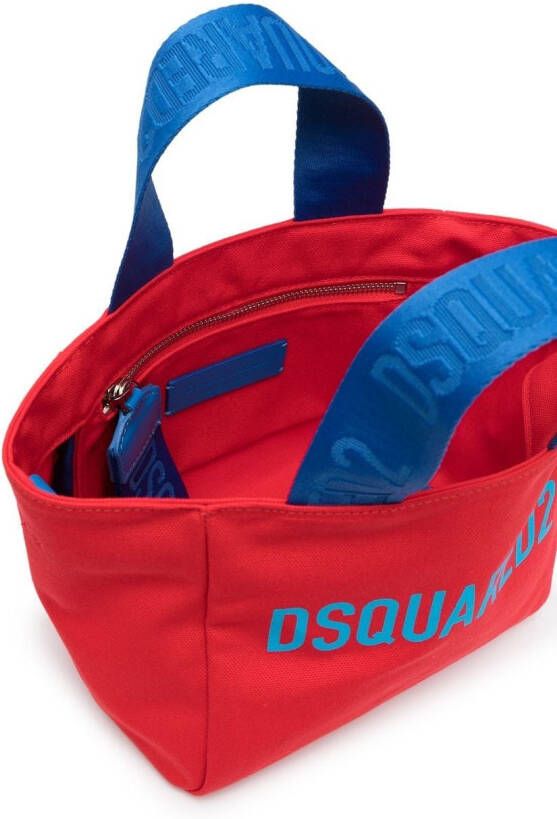 DSQUARED2 Shopper met logoprint Rood