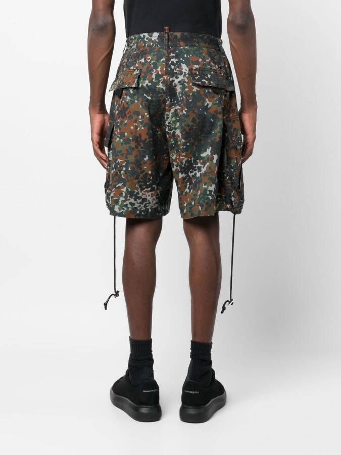 Dsquared2 Shorts met camouflageprint Groen