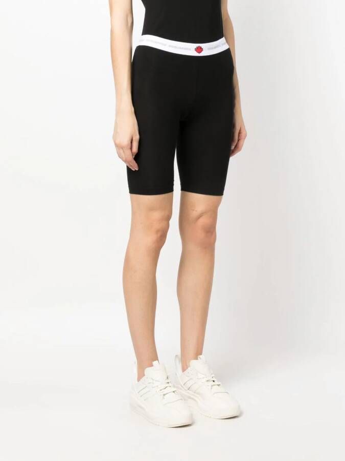 Dsquared2 Shorts met logoband Zwart
