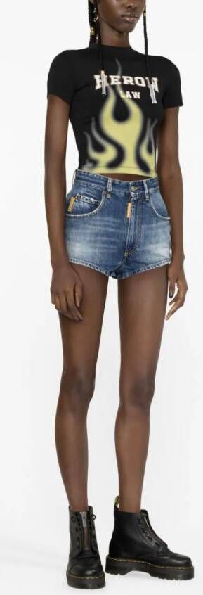 Dsquared2 Shorts met logopatch Blauw