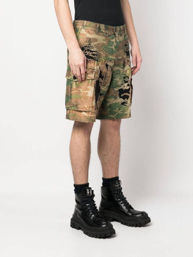 DSQUARED2 Shorts met logoprint Groen