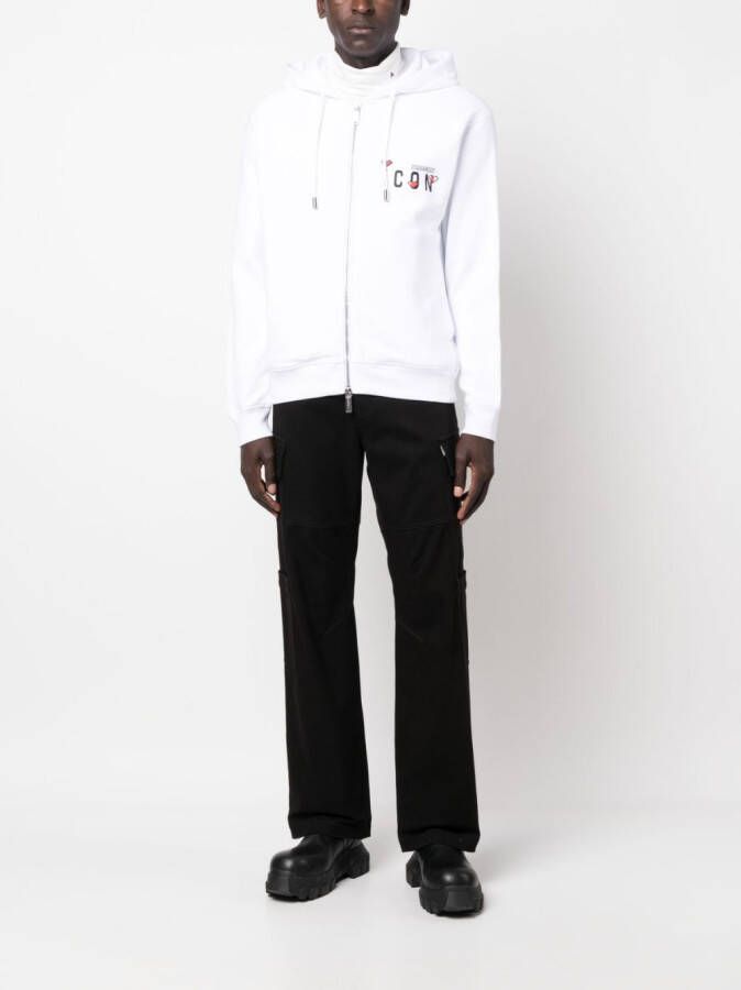 DSQUARED2 Hoodie met kenmerkende print Wit