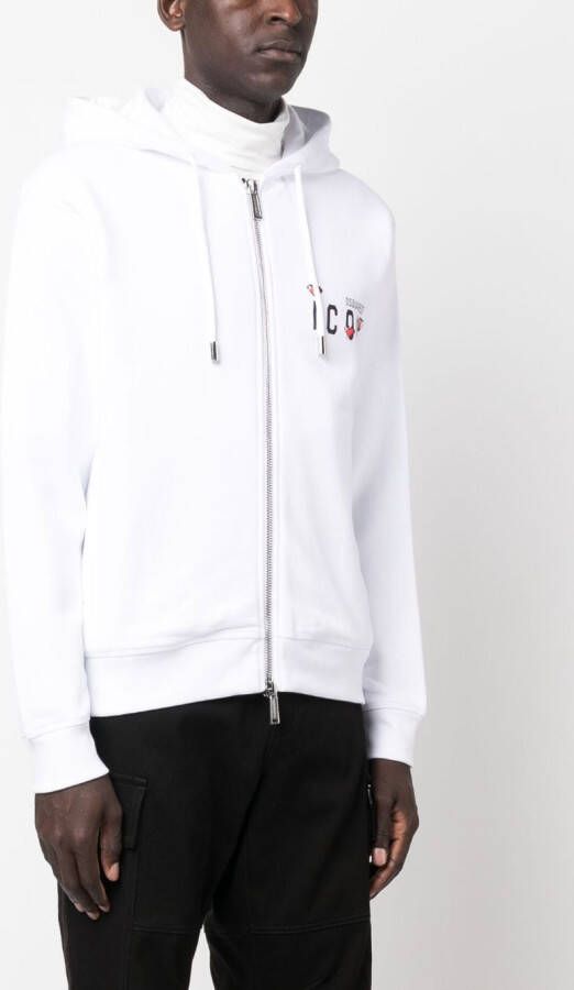 DSQUARED2 Hoodie met kenmerkende print Wit
