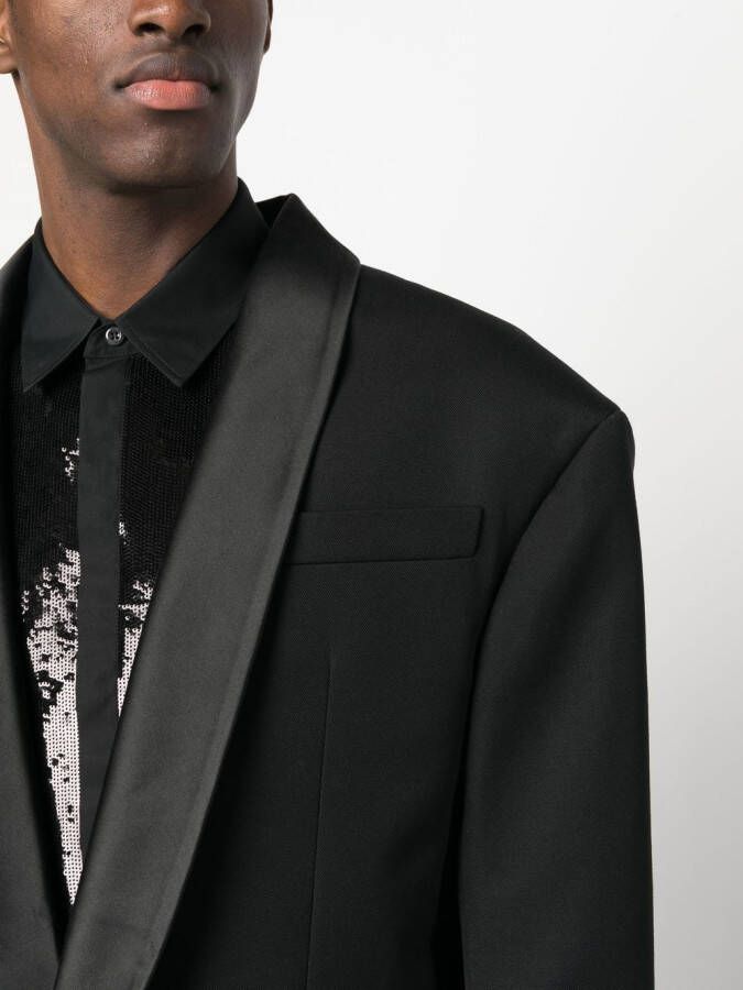DSQUARED2 single-breasted tuxedo jacket Zwart