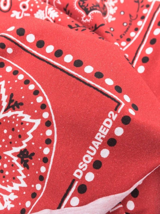 DSQUARED2 Sjaal met bandanaprint Rood