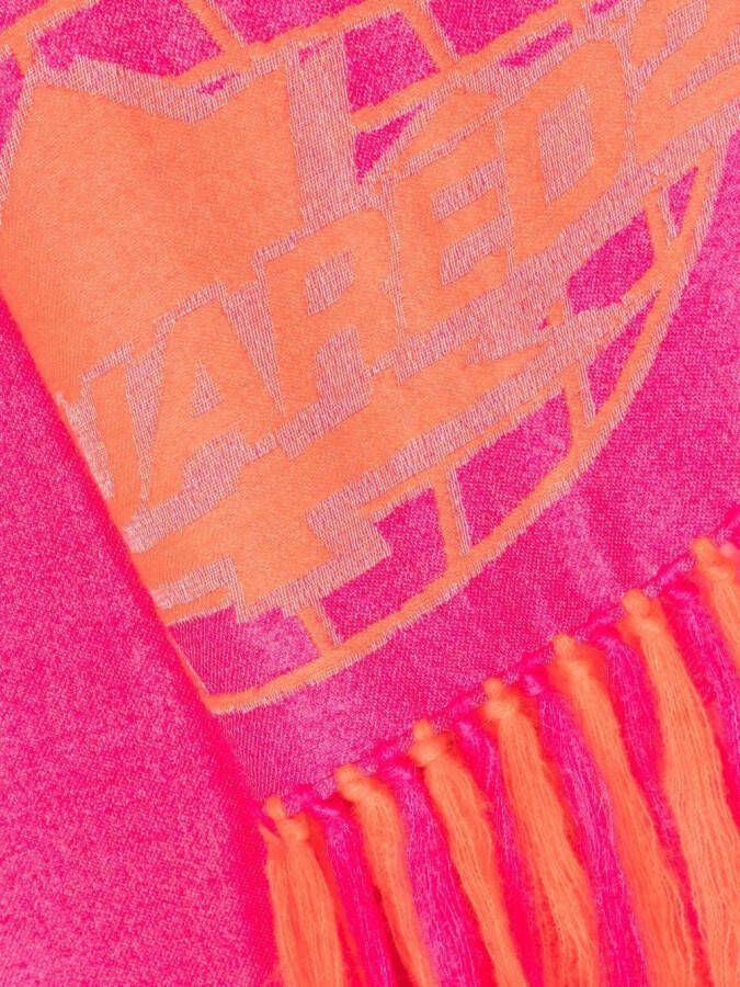 DSQUARED2 Sjaal met logoprint Roze
