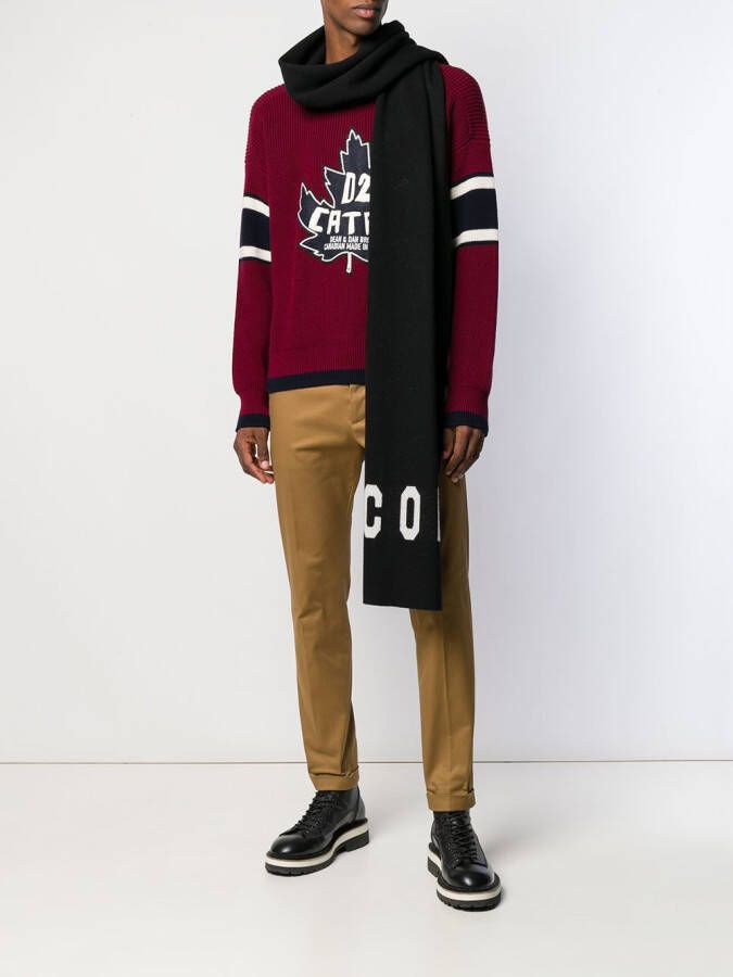 DSQUARED2 sjaal met print Zwart