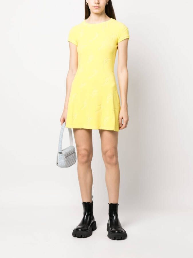 DSQUARED2 Skaterjurk met jacquard Geel