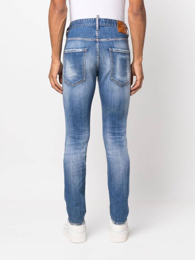 Dsquared2 Jeans met gewassen-effect Blauw