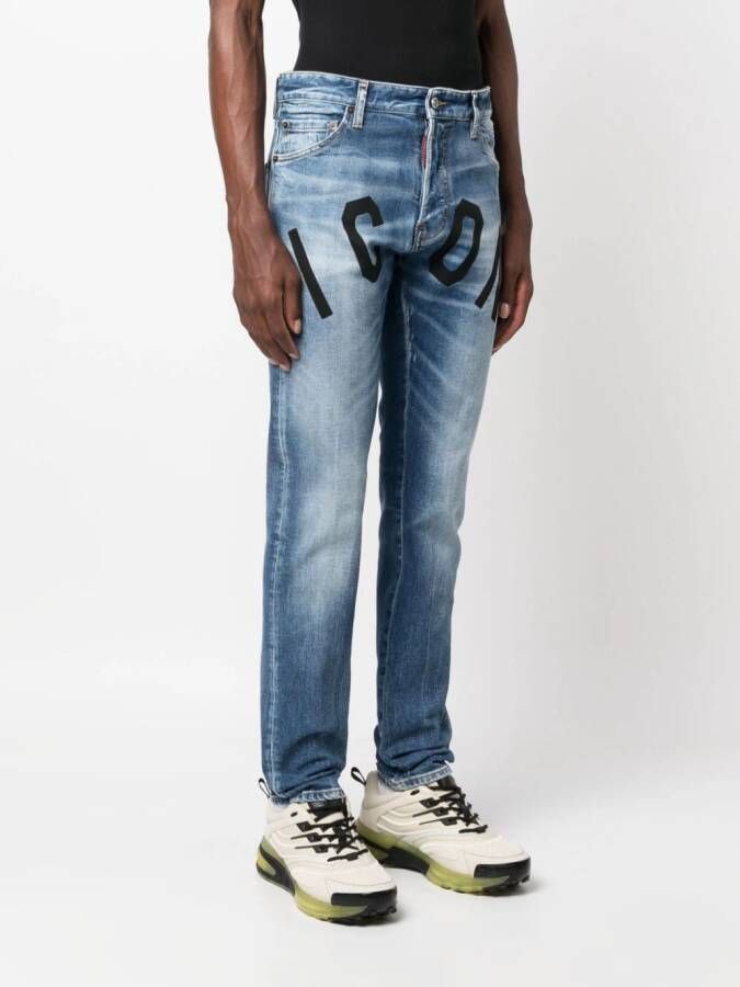 Dsquared2 Slim-fit jeans Blauw