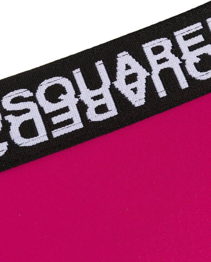 DSQUARED2 Slip met logo afwerking Paars