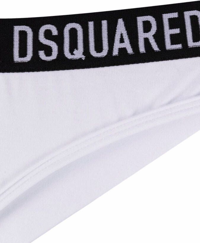 Dsquared2 Slip met logo tailleband Wit