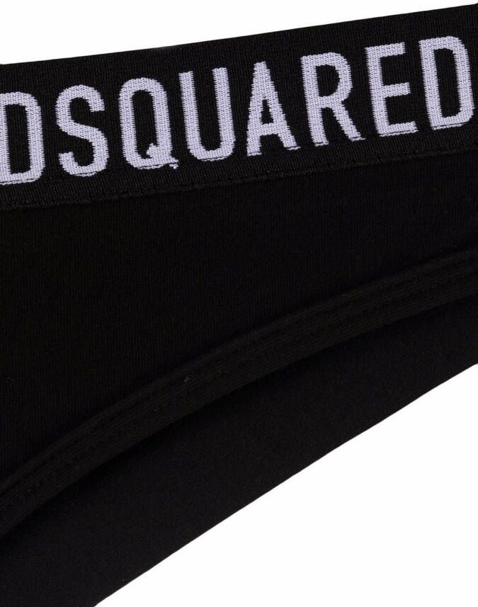 Dsquared2 Slip met logo tailleband Zwart