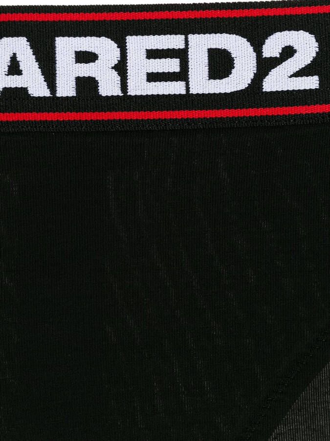 DSQUARED2 Slip met logo Zwart