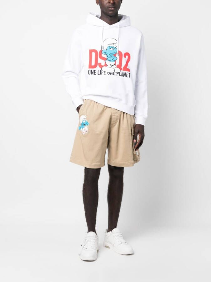 DSQUARED2 Hoodie met tekst Wit