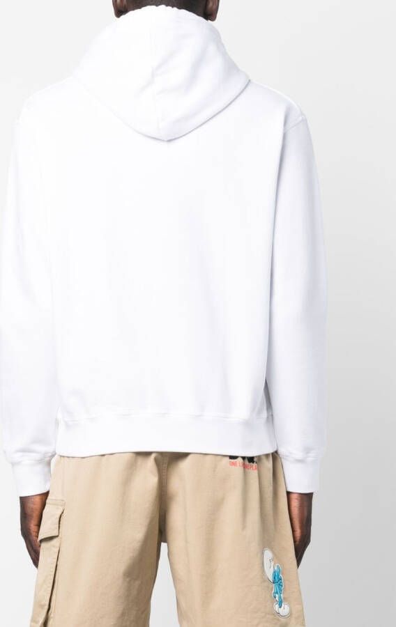 DSQUARED2 Hoodie met tekst Wit