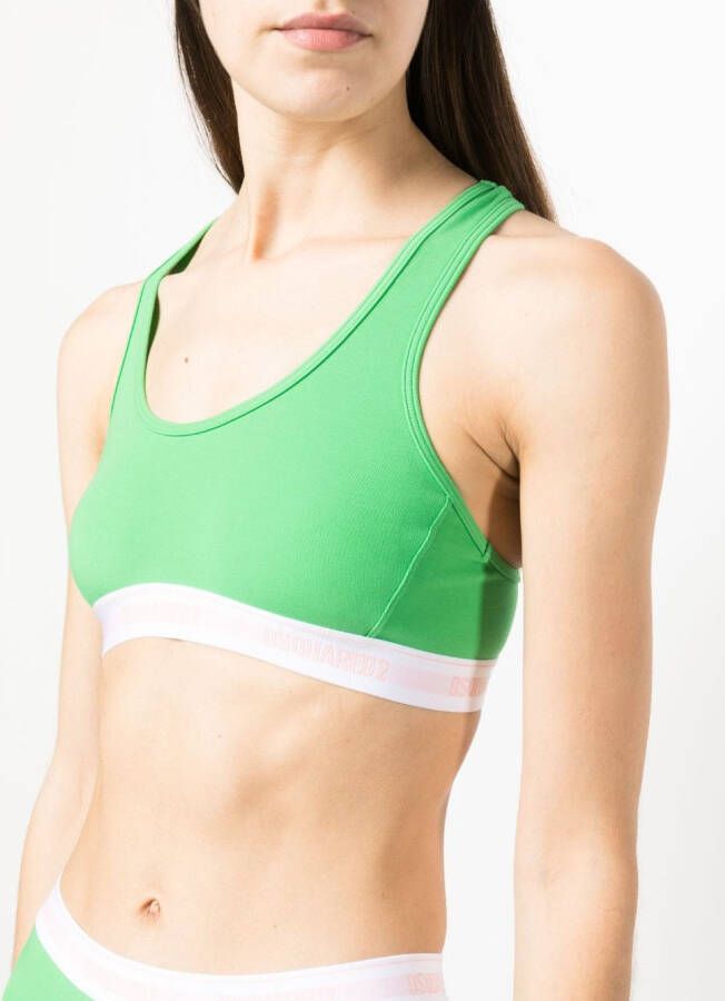 DSQUARED2 Sport-bh met logo Groen