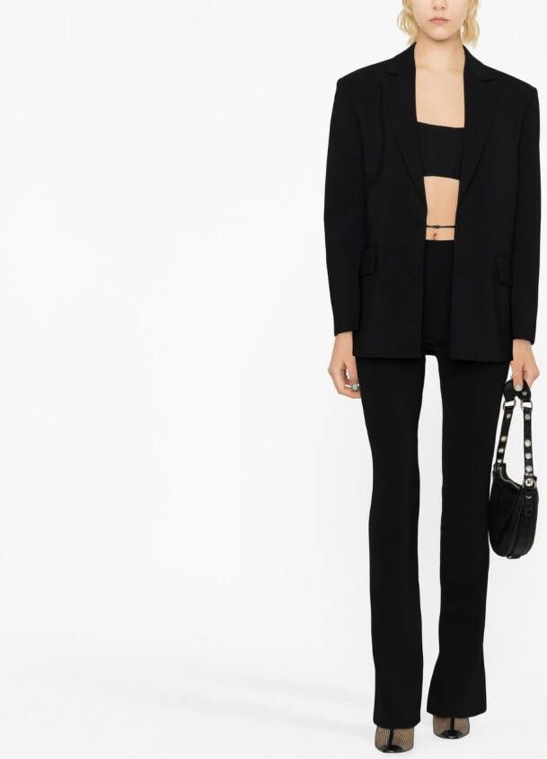 DSQUARED2 strap-detail flared trousers Zwart