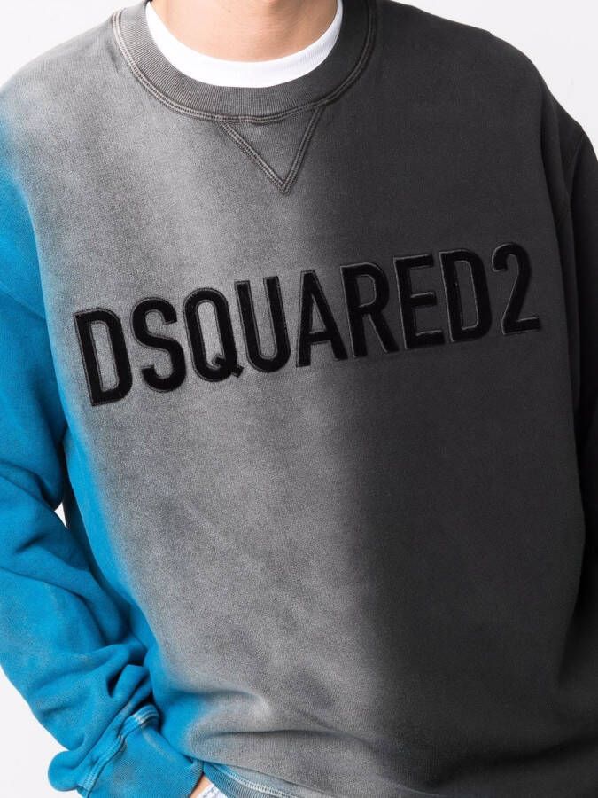 Dsquared2 Sweater met blokkenprint Blauw
