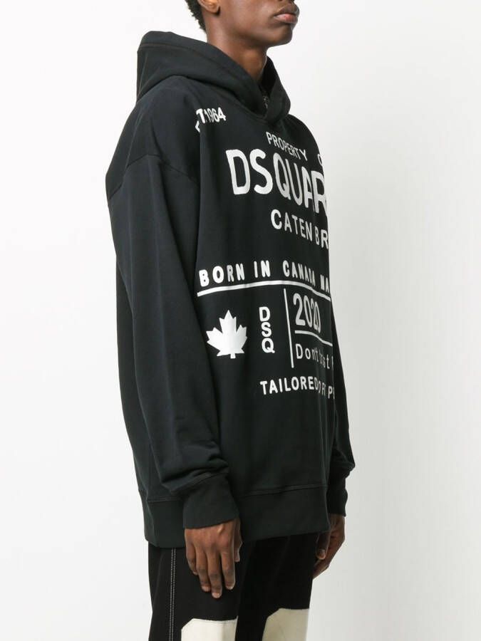 DSQUARED2 Sweater met capuchon Zwart