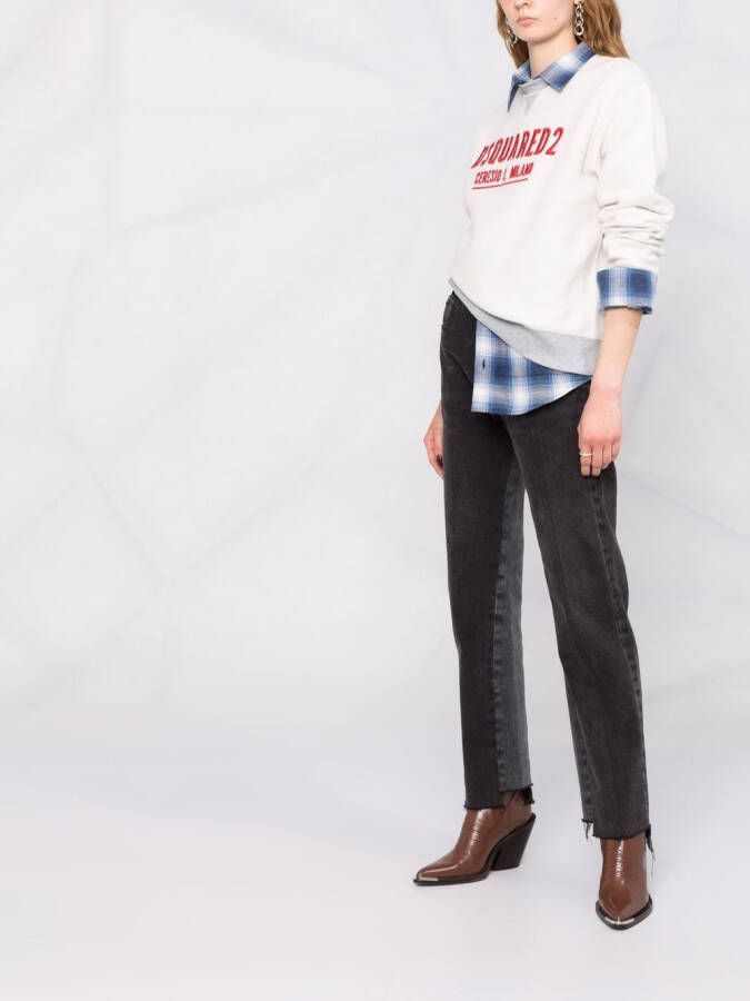 DSQUARED2 Sweater met geborduurd logo Grijs