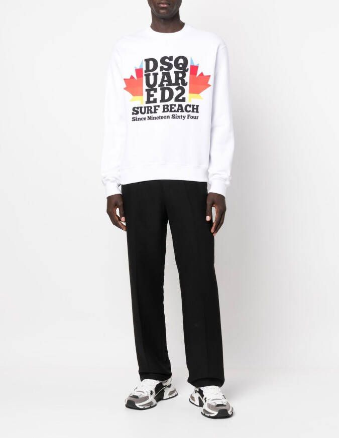 DSQUARED2 Sweater met grafische print Wit