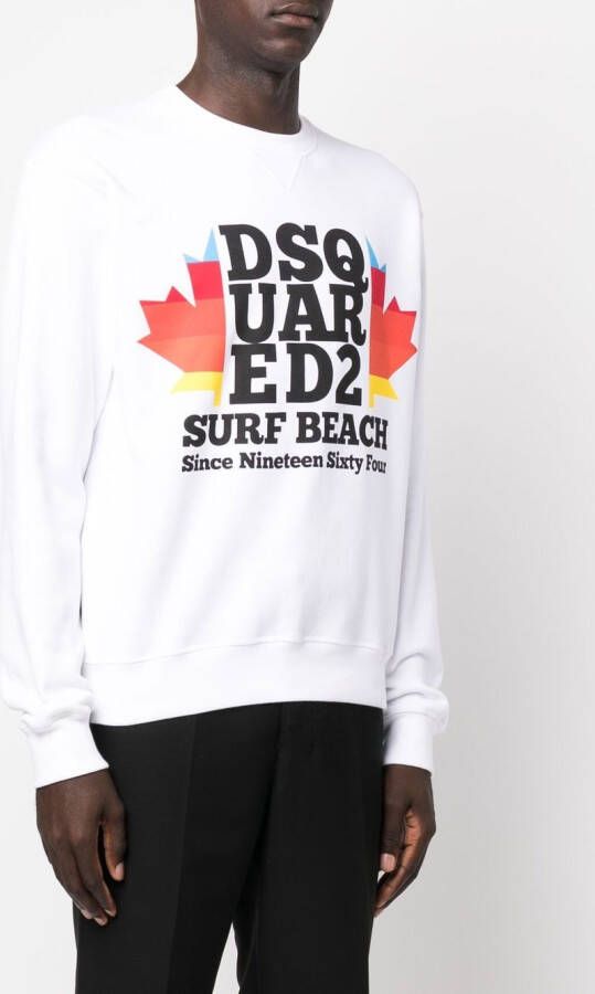 DSQUARED2 Sweater met grafische print Wit