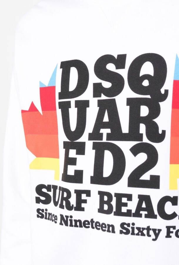 DSQUARED2 Sweater met grafische print Wit