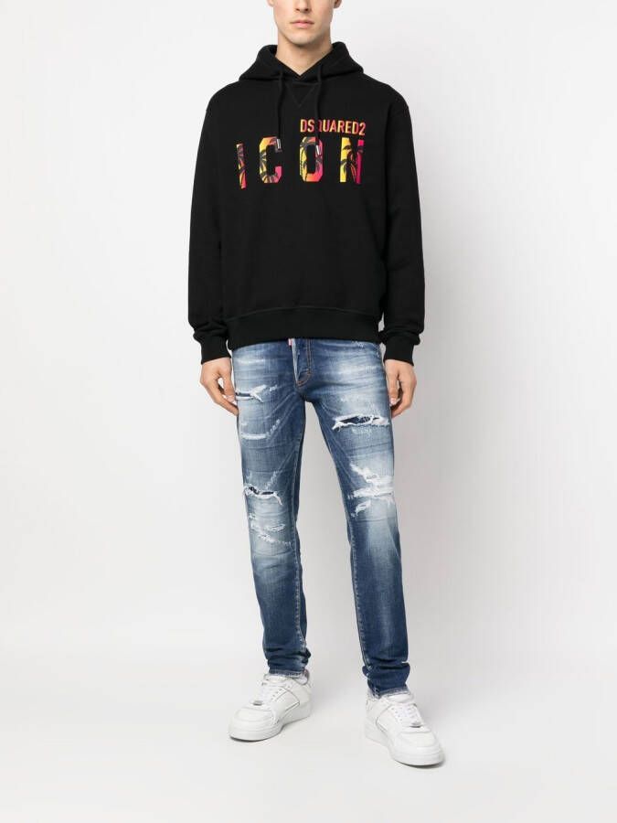 Dsquared2 Sweater met Icon-print Zwart