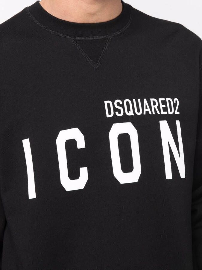Dsquared2 Sweater met logo Zwart
