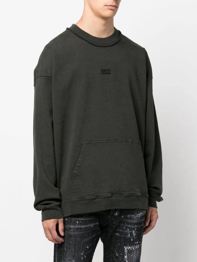 DSQUARED2 Sweater met logopatch Groen
