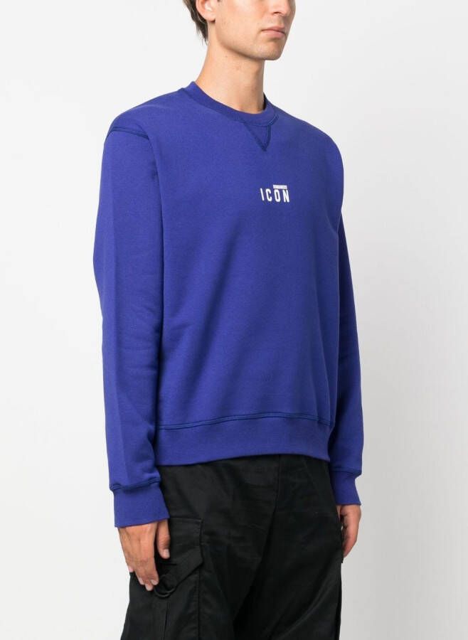 DSQUARED2 Sweater met logoprint Blauw