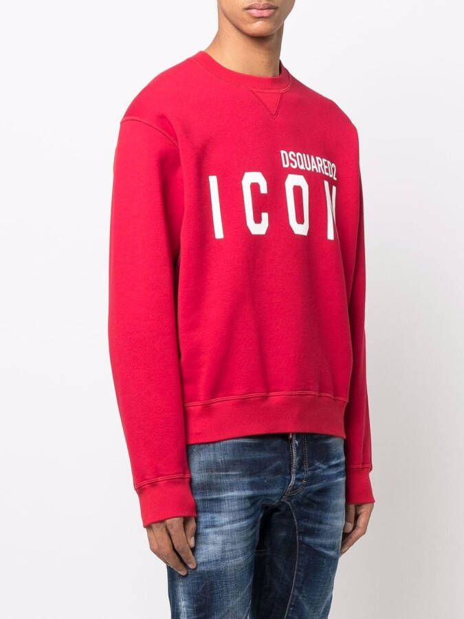 Dsquared2 Sweater met logoprint Rood