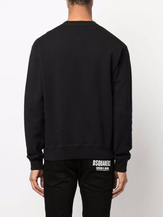 DSQUARED2 Sweater met logoprint Zwart