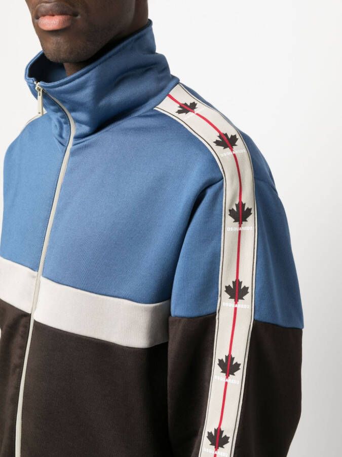 DSQUARED2 Sweater met logostreep Blauw