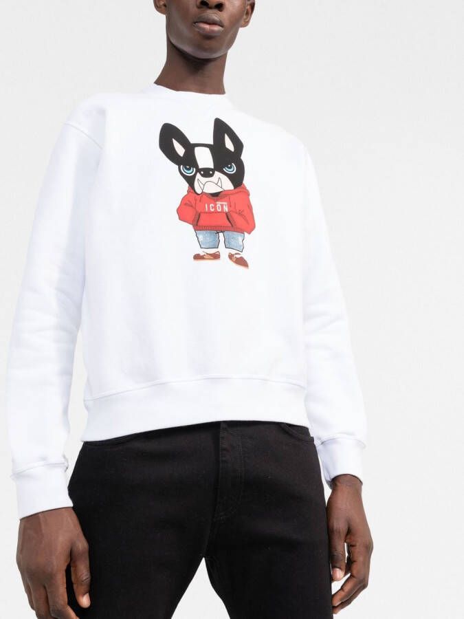 DSQUARED2 Sweater met print Wit