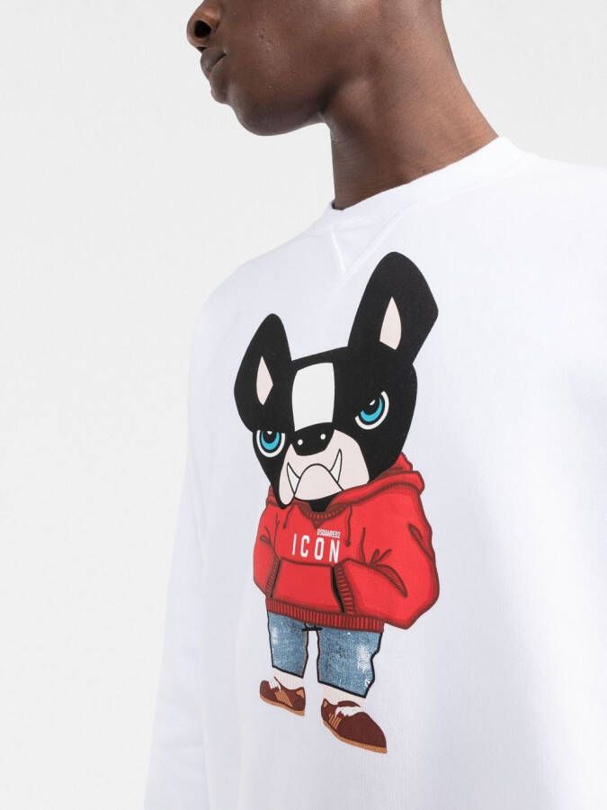 DSQUARED2 Sweater met print Wit