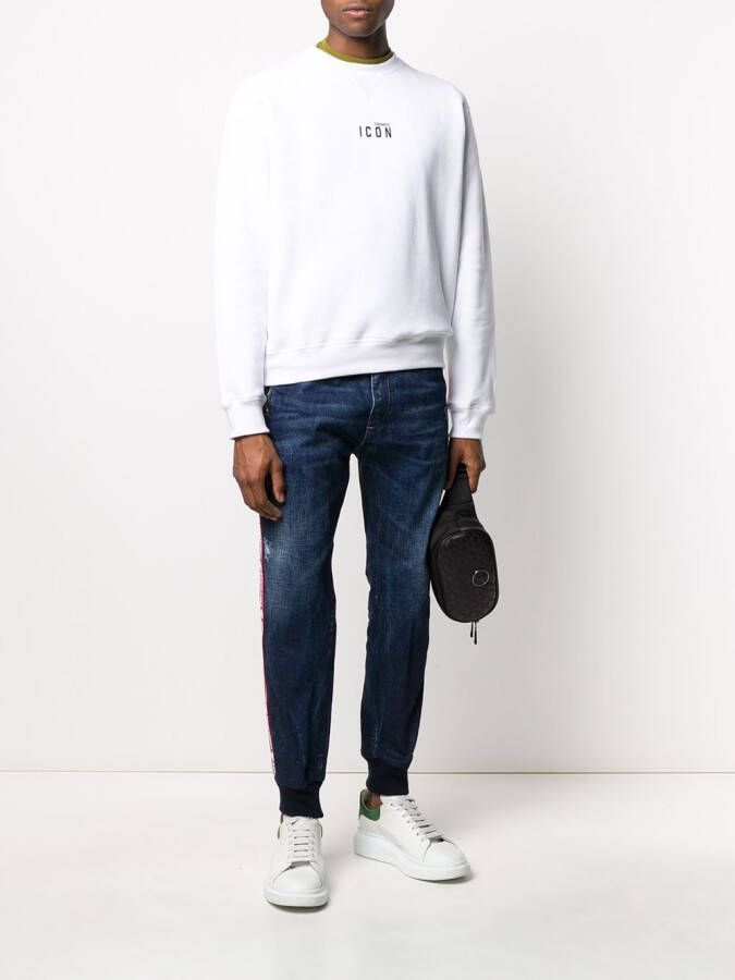 DSQUARED2 Sweater met ronde hals Wit