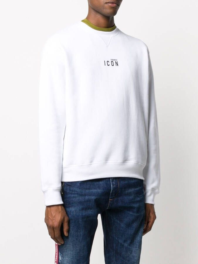 DSQUARED2 Sweater met ronde hals Wit