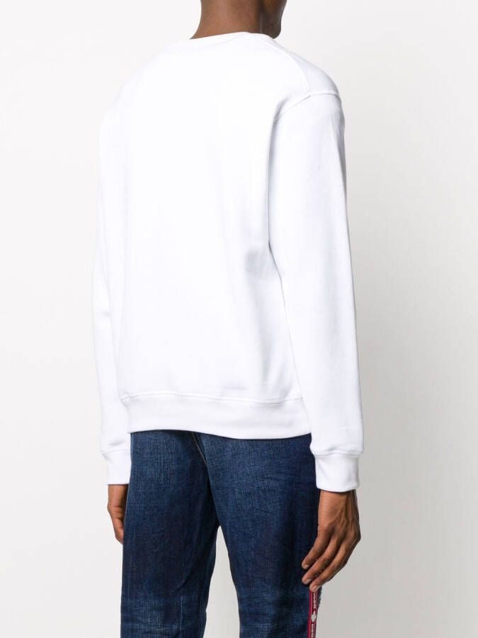 DSQUARED2 Sweater met ronde hals Wit
