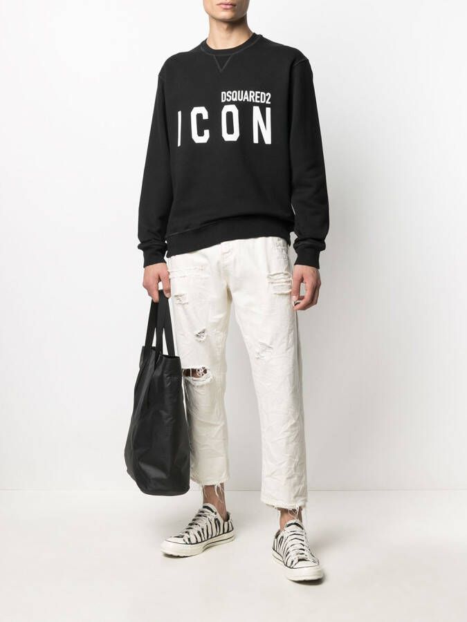 DSQUARED2 Sweater met ronde hals Zwart