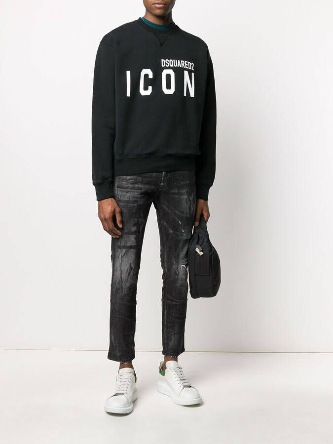 DSQUARED2 Sweater met ronde hals Zwart