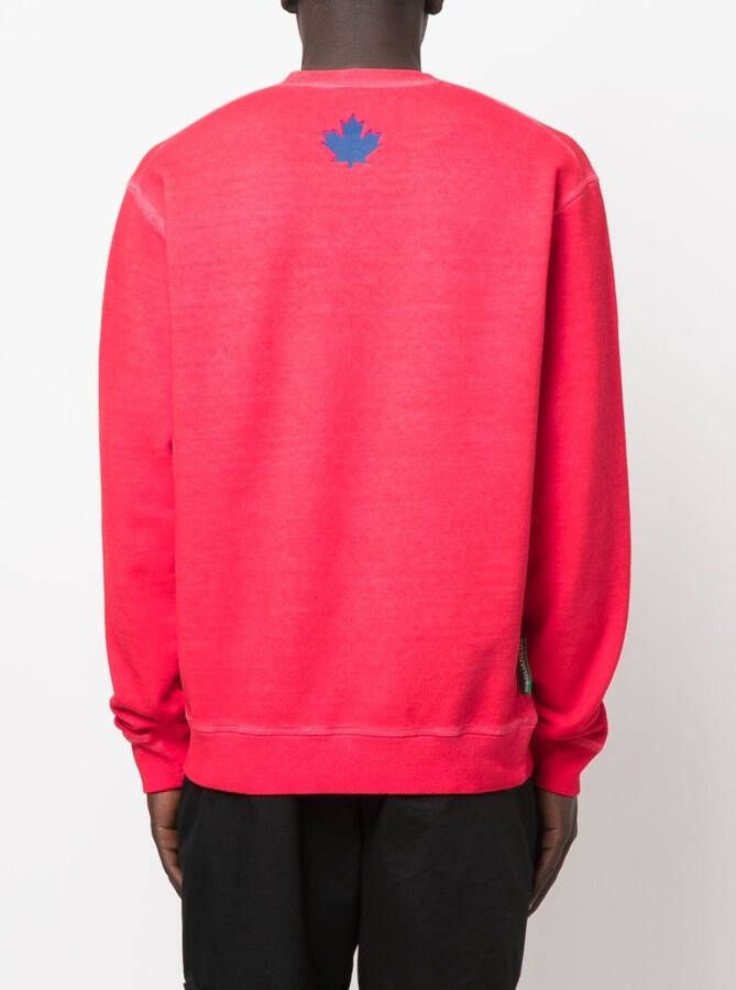 Dsquared2 Sweater met tekst Rood